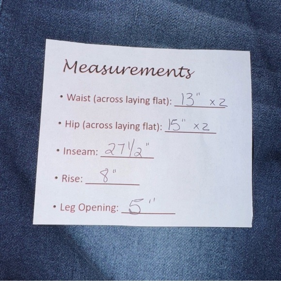 Members Mark Girls Blue SZ 14/16 Fading Knit Denim Jean Elastic Adjustable Waist - Picture 6 of 6